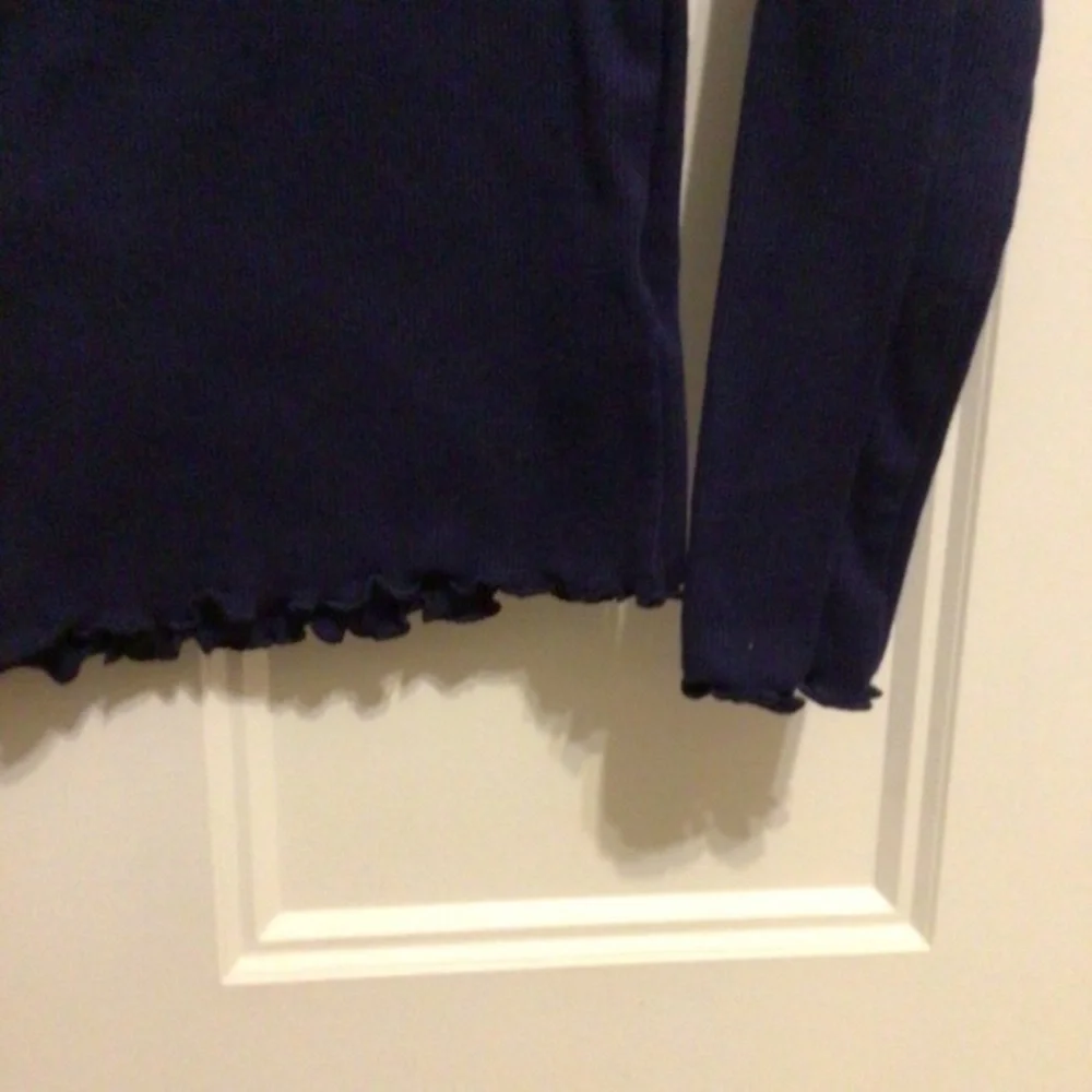 Justice Girls size 12 navy  top tie detail at neck